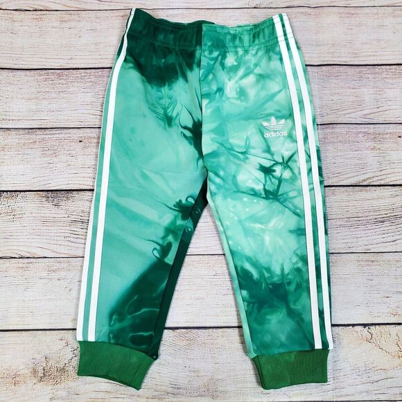 Adidas Pharrell Williams Human Race Tie Dye Green Joggers Kids Unisex Size 18M - Picture 1 of 8